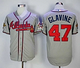 Atlanta Braves #47 Tom Glavine Gray Throwback Jersey,baseball caps,new era cap wholesale,wholesale hats